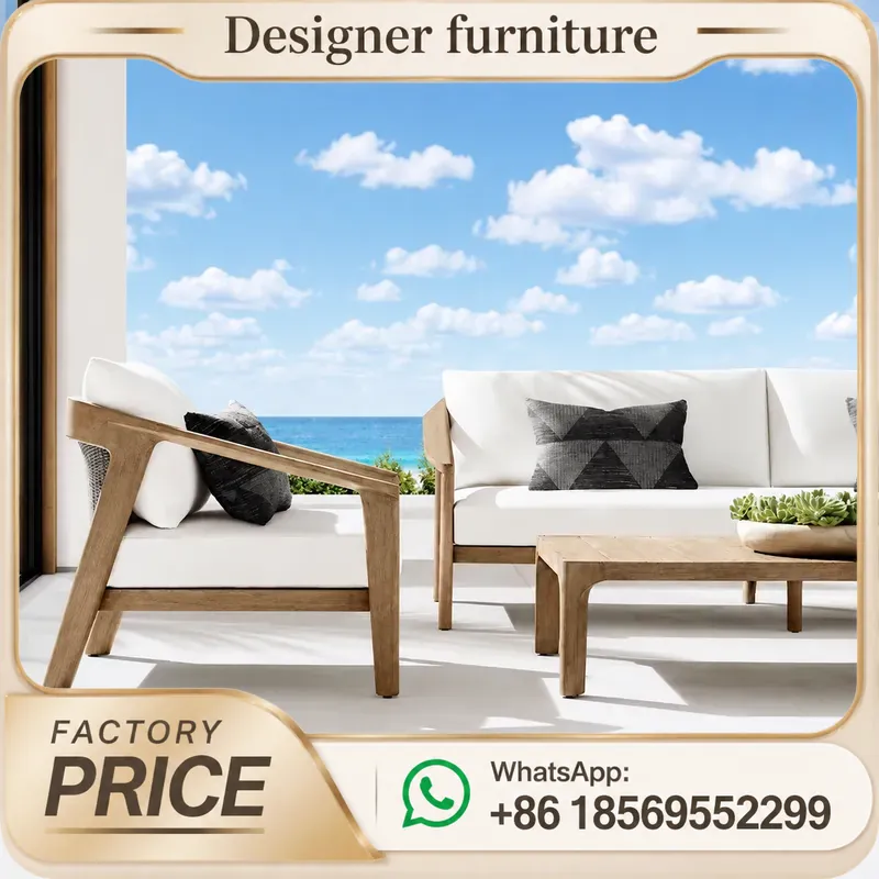 Outdoor Furniture Teak Wood - Teakholz-Sofa-Set Outdoor-Terrassenmöbel Wasserdichte Gartenmöbel für Villa,