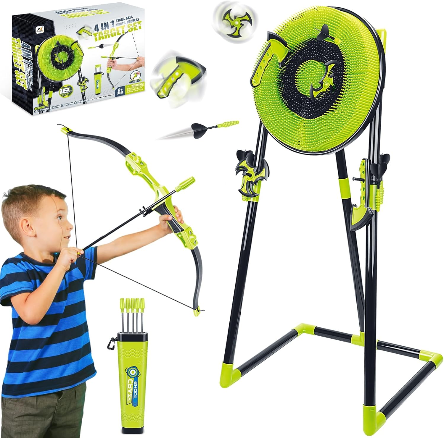 Outdoor Furniture Target - 4-in-1-Axt-Wurfziel-Set für Kinder und Erwachsene im