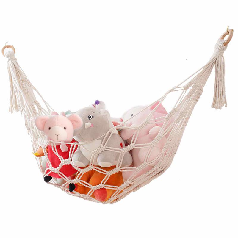 Outdoor Furniture Kids - Makramee Hängematten netz Spielzeug Lagerung Boho