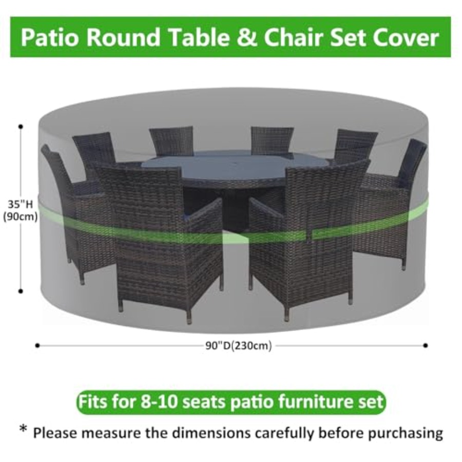 Runde Abdeckungen für Terrasse – Outdoor Furniture Cover Waterproof Bewertung und Preis