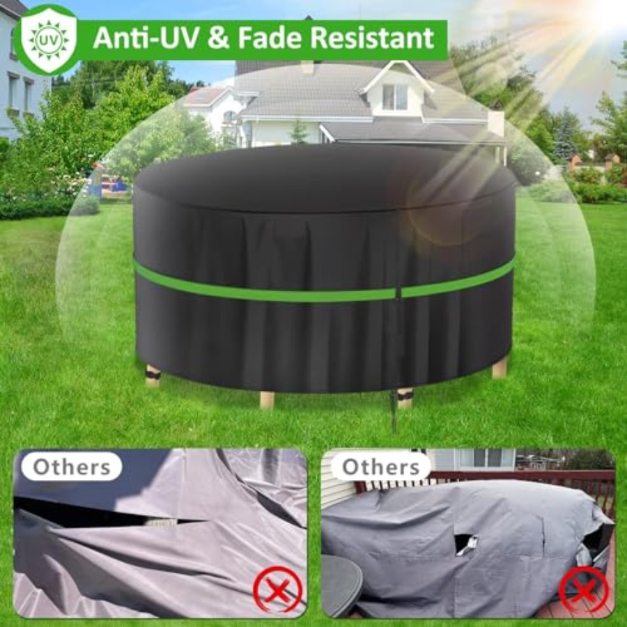 Runde Abdeckungen für Terrasse – Outdoor Furniture Cover Waterproof Bewertung und Preis