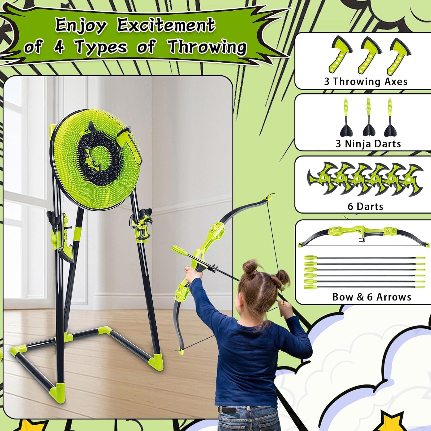 4-in-1-Axt-Wurfziel-Set für Ki – Outdoor Furniture Target Bewertung und Preis